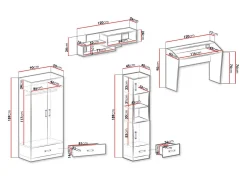 Børneværelsessæt Sorviru 106 (Hvid + Turkis)