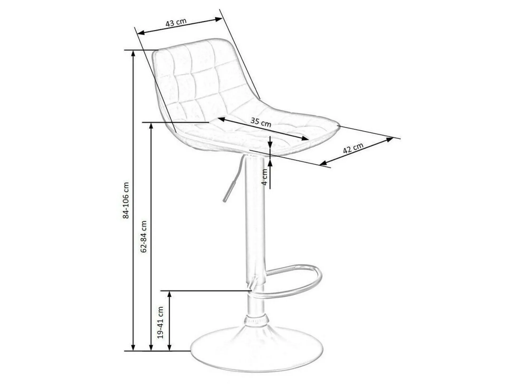 Counterstol Houston 964 (Grå)