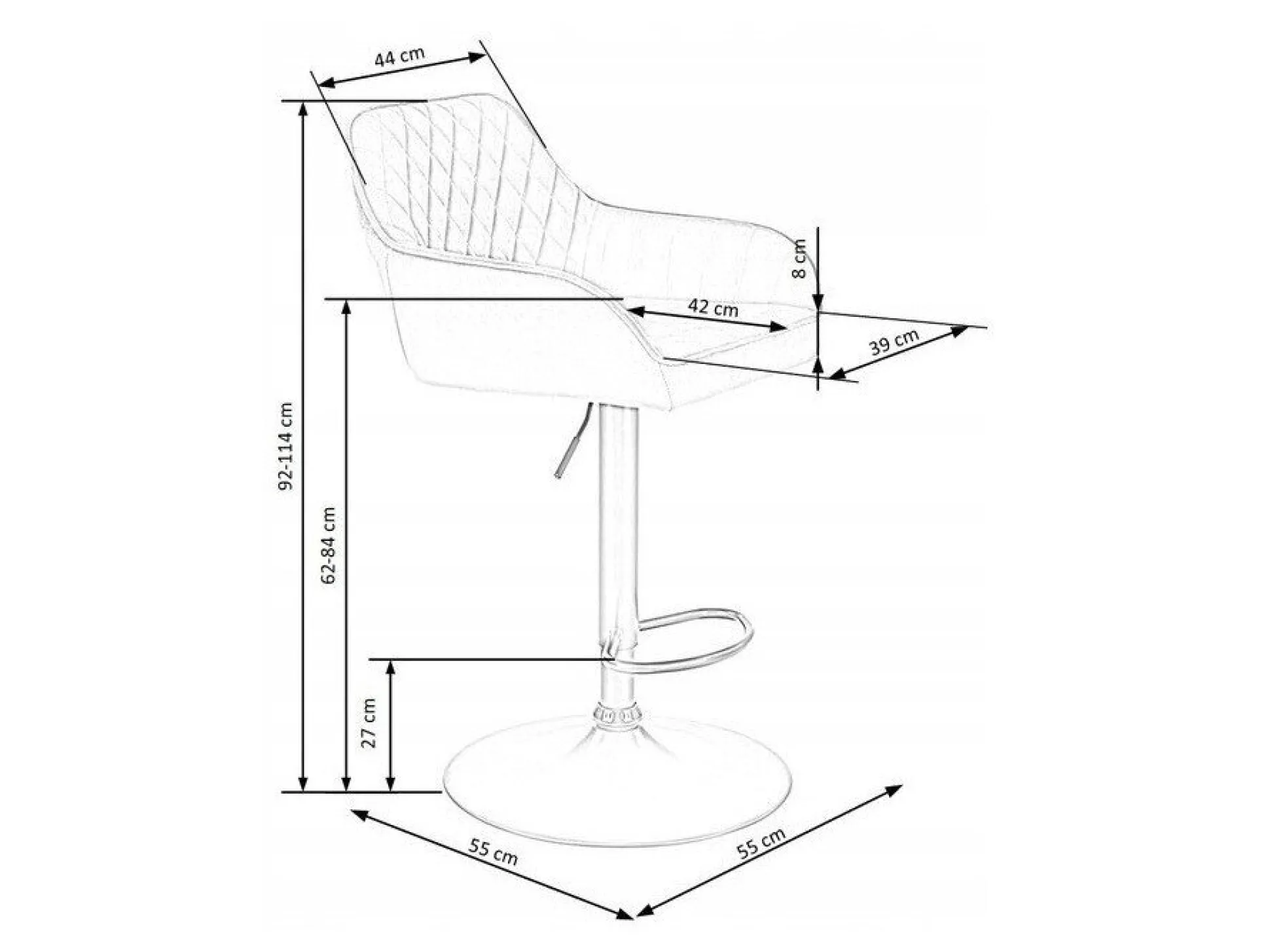 Counterstol Houston 972 (Grå)