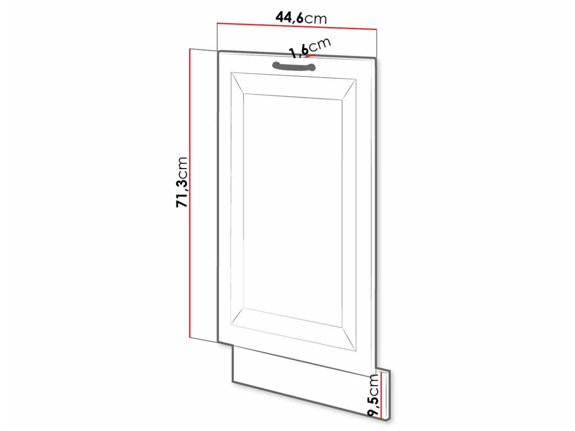 Dør til opvaskemaskine Retro Grey 146
