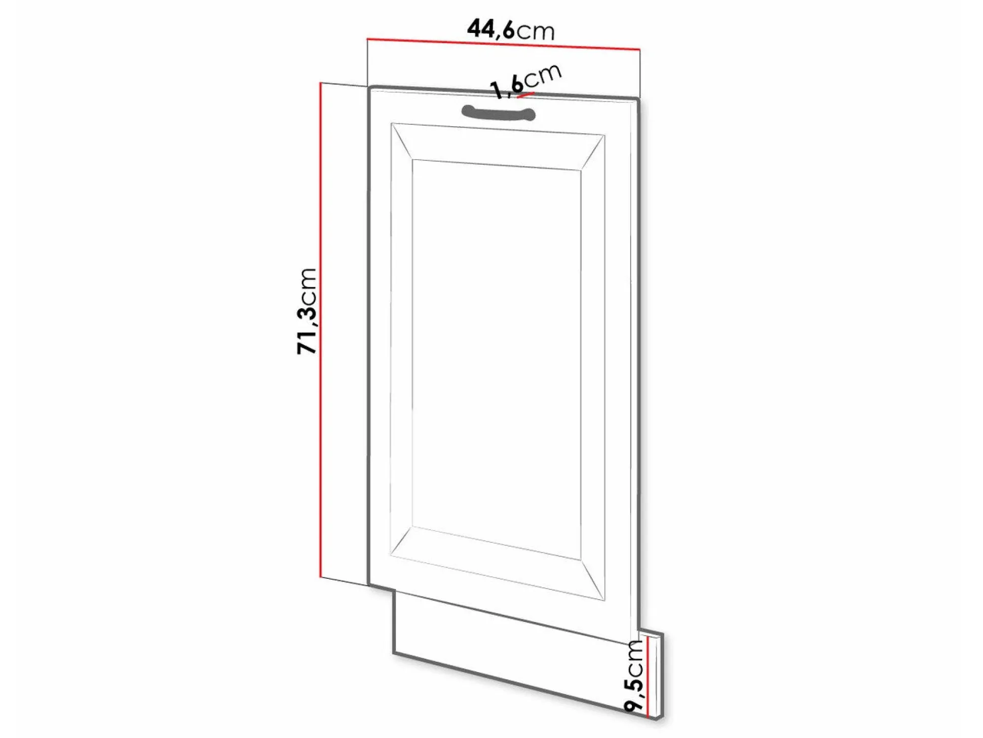 Dør til opvaskemaskine Retro White 146