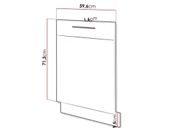 Dør til opvaskemaskine Wood Grey 107