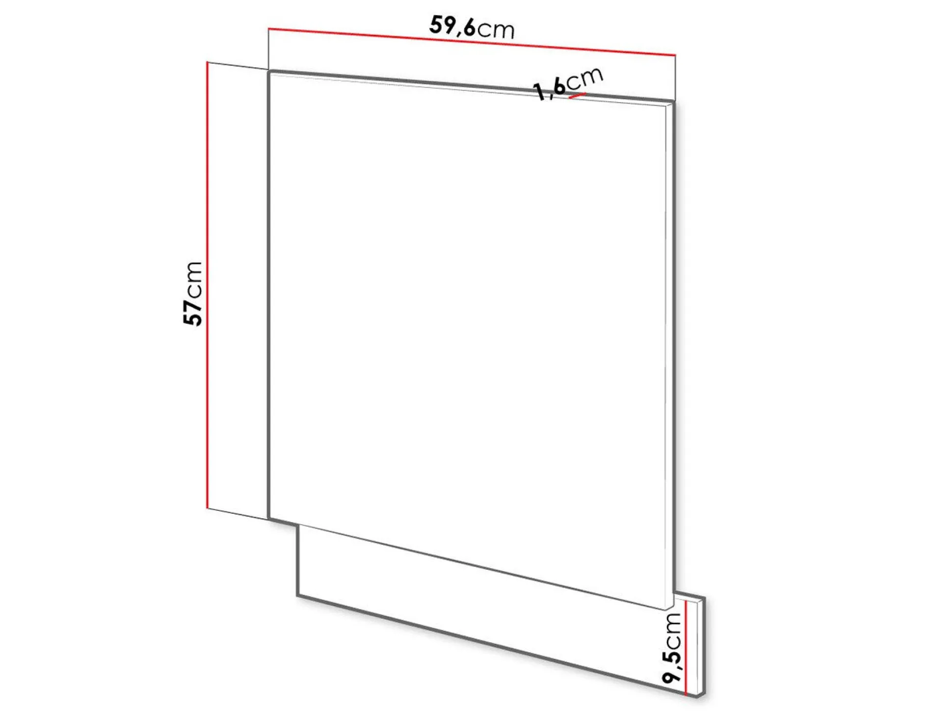 Dør til opvaskemaskine Wood Grey 105