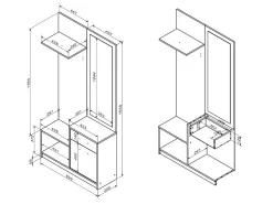 Entrésæt Houston 2084 (Artisan eg + Kashmir)