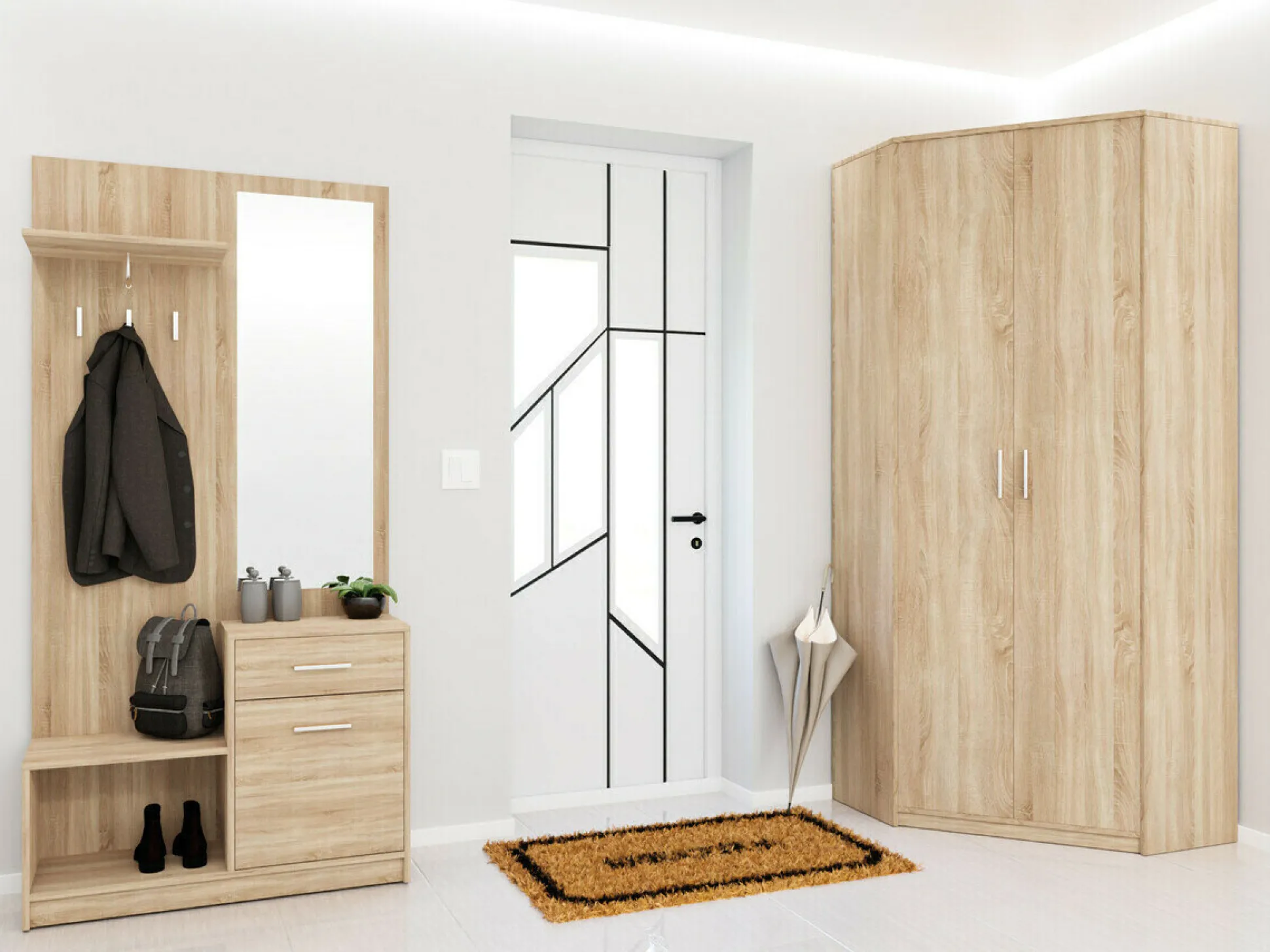 Entrésæt Novsore 145 (Sonoma eg)