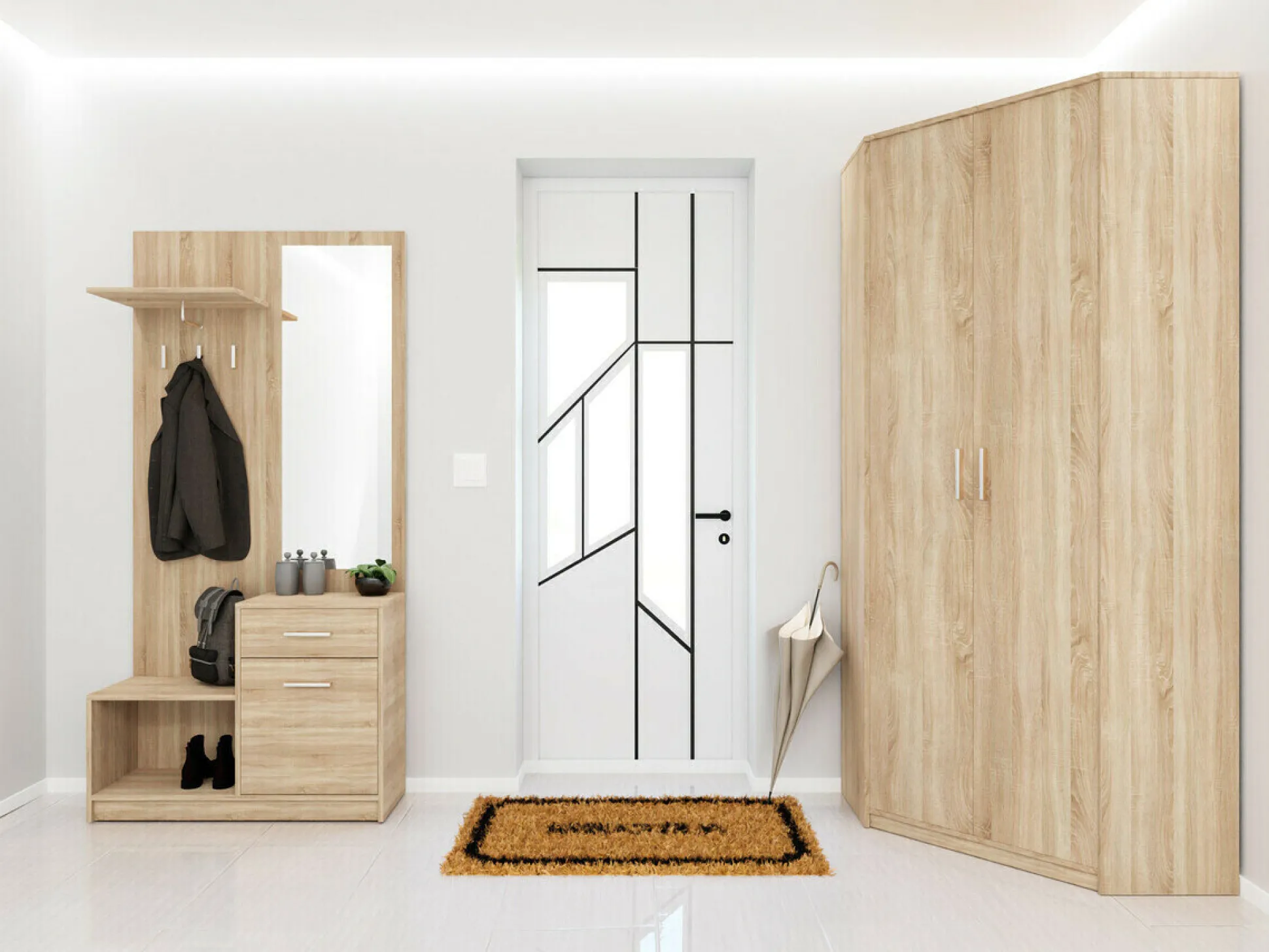 Entrésæt Novsore 145 (Sonoma eg)