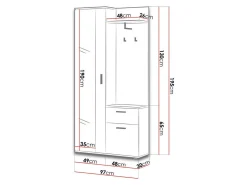 Entrésæt Pavo (Sonoma eg + Hvid)