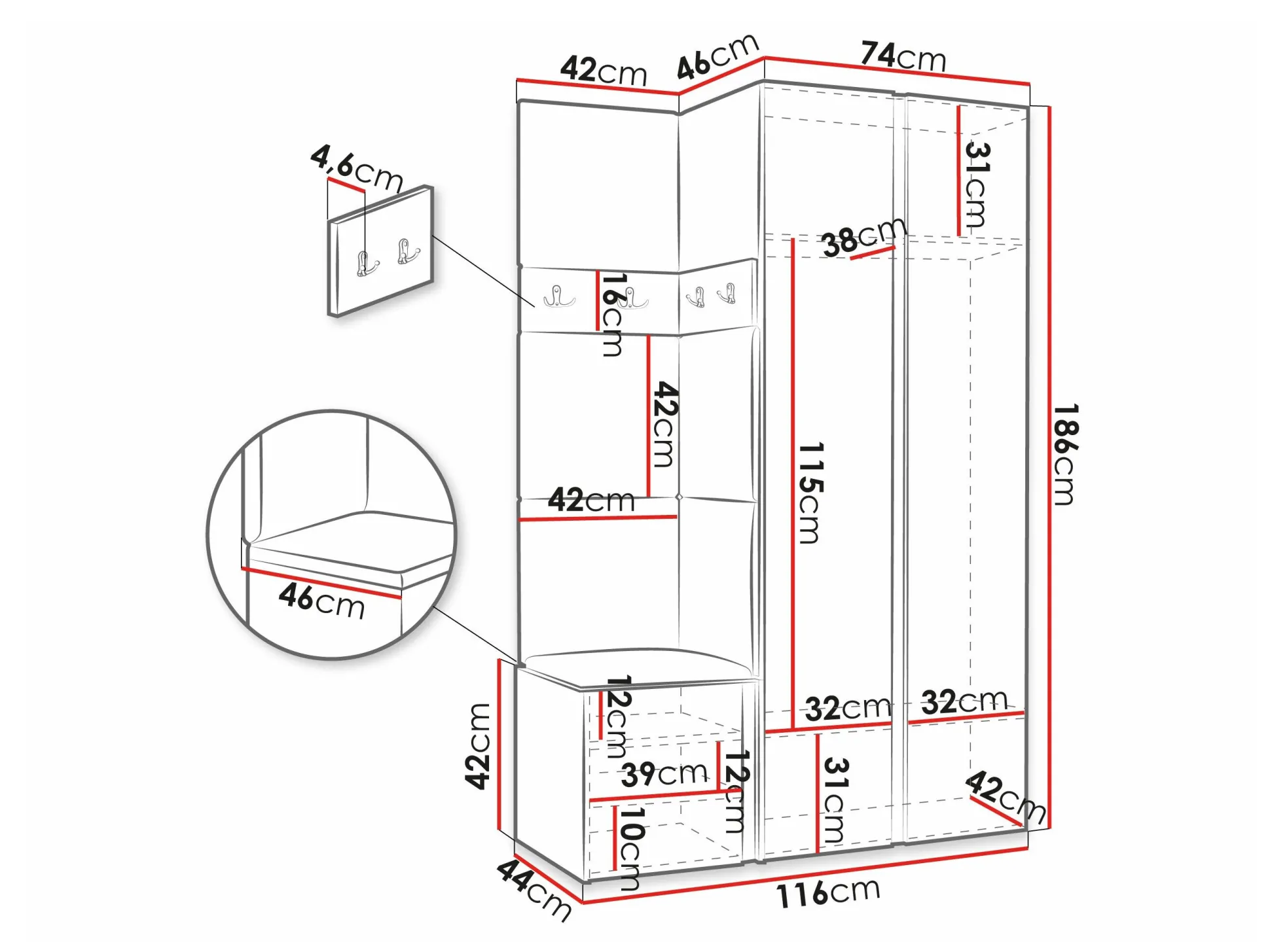Entrésæt Pinis XXVI (Hvid)