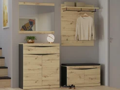 Entrésæt Venlori 119 (Artisan eg + Antracit)