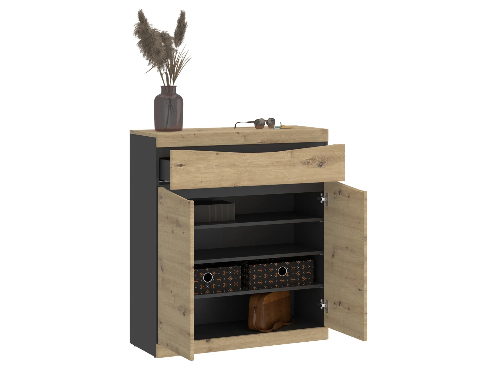 Entrésæt Venlori 119 (Artisan eg + Antracit)