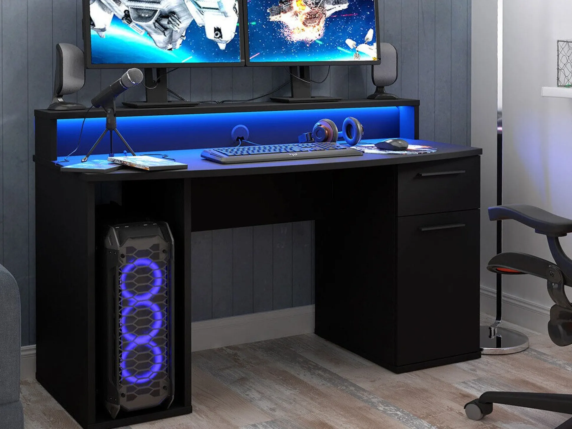 Gamingbord Serus (Mat sort)