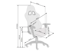 Gamingstol Houston 1431 (Sort + Grå)
