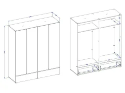 Garderobeskab Alfere 119 (Hvid)