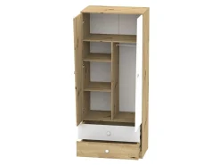 Garderobeskab Almira 100 (Artisan eg + Hvid)