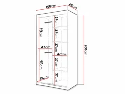 Garderobeskab Anulio (Hvid)