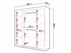 Garderobeskab Anulio V (Sort)