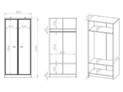 Garderobeskab Avibale 100