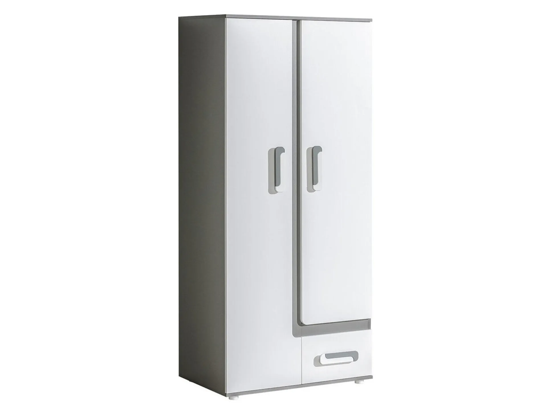 Garderobeskab Aviseve 106 (Antracit + Hvid)