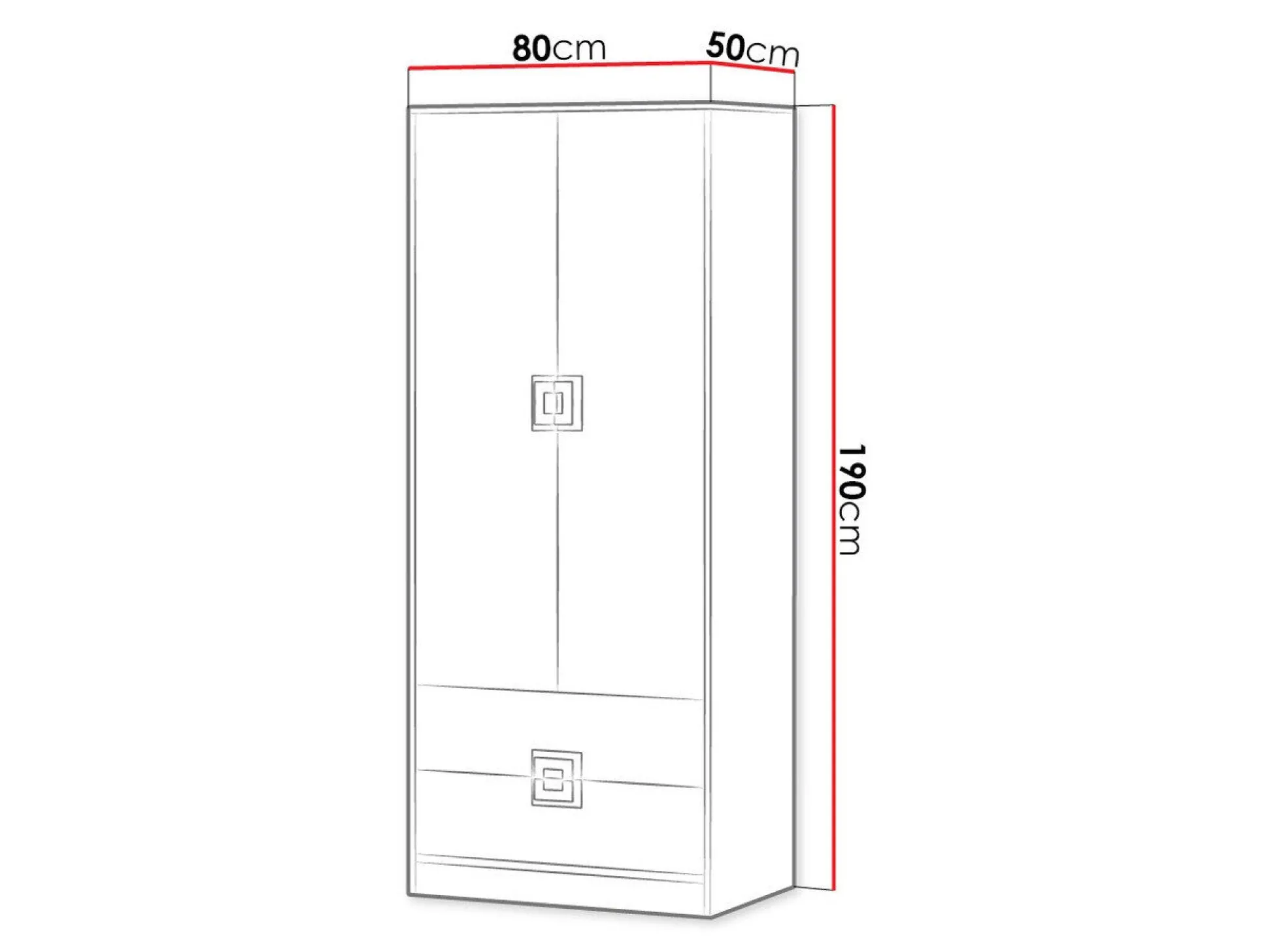Garderobeskab Balvire 102 (Lys eg + Hvid + Grå)