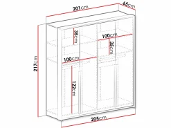 Garderobeskab Calcalo 101 (Beige)