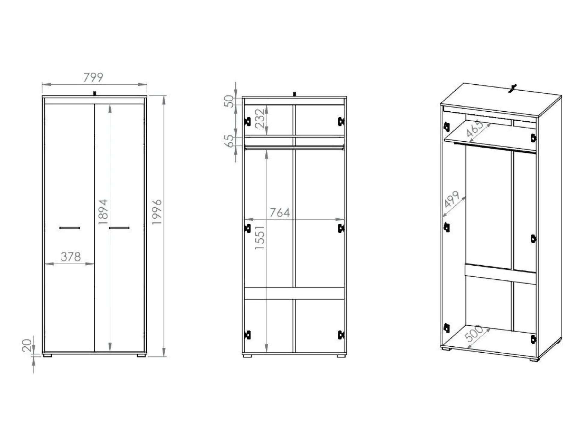 Garderobeskab Calvere 101