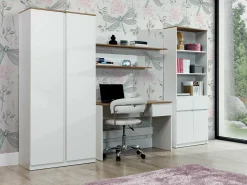 Garderobeskab Catelbi 107 (Hvid + Egetræ)