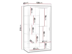 Garderobeskab Catromi 104 (Hvid)