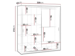 Garderobeskab Catromi 109 (Hvid)