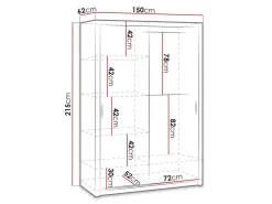 Garderobeskab Catromi 105 (Hvid)