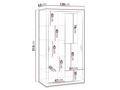 Garderobeskab Catromi 102 (Hvid)
