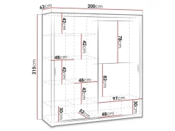 Garderobeskab Catromi 108 (Hvid)