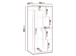 Garderobeskab Catromi 117 (Hvid)