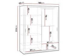 Garderobeskab Catromi 120 (Kloster eg)