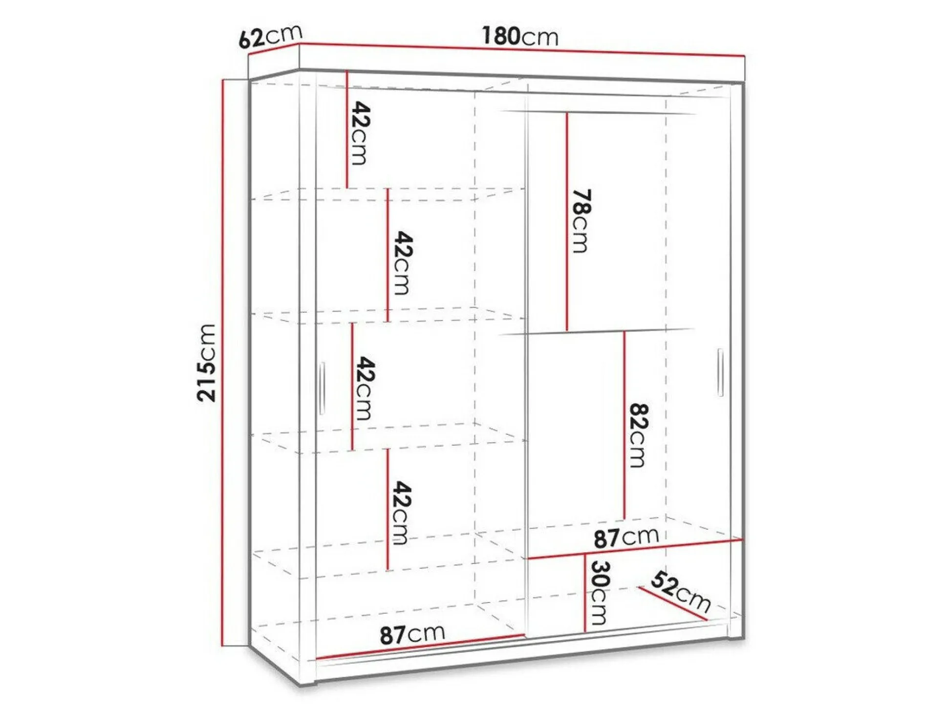 Garderobeskab Catromi 120 (Kloster eg)