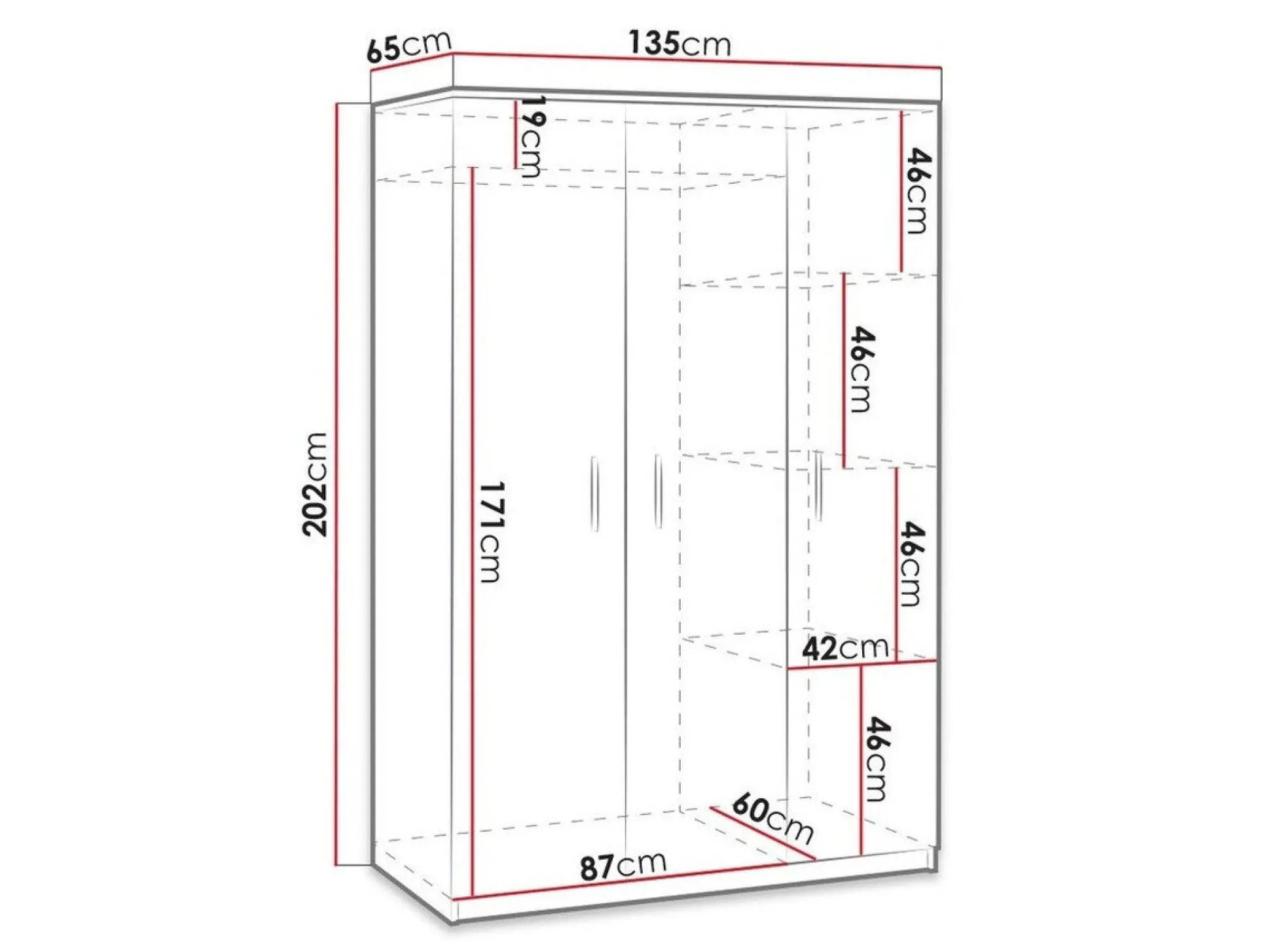 Garderobeskab Catromi 118 (Kloster eg)