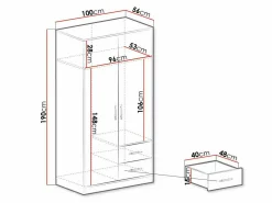 Garderobeskab Cavmero 105 (Artisan eg)