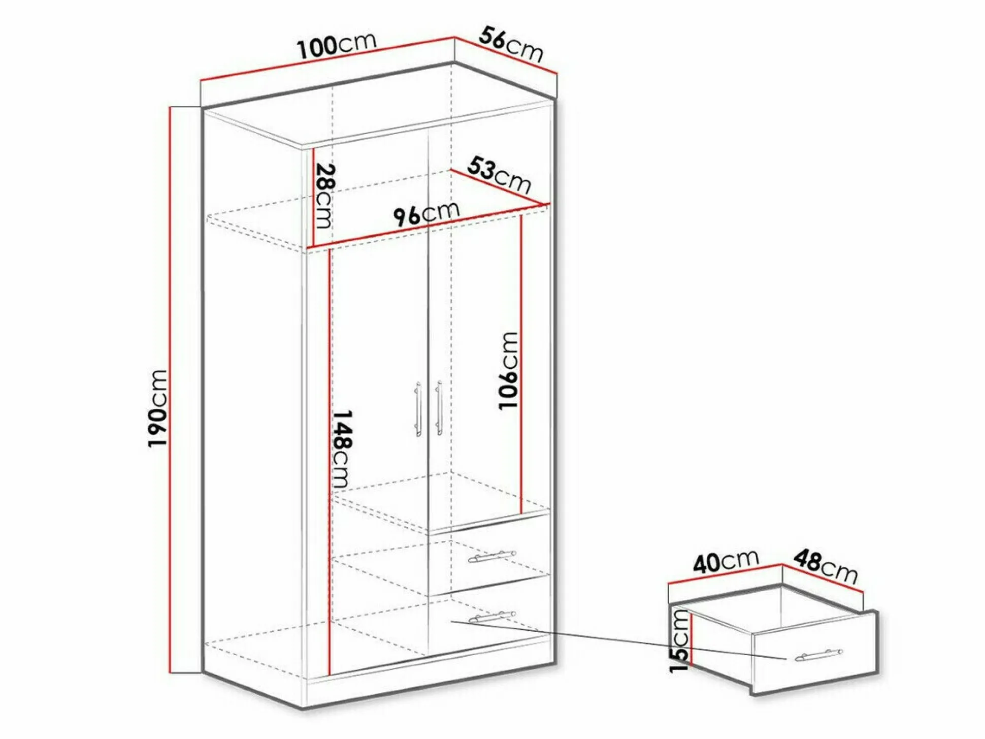 Garderobeskab Cavmero 105 (Artisan eg)