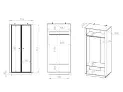 Garderobeskab Cavrome 101