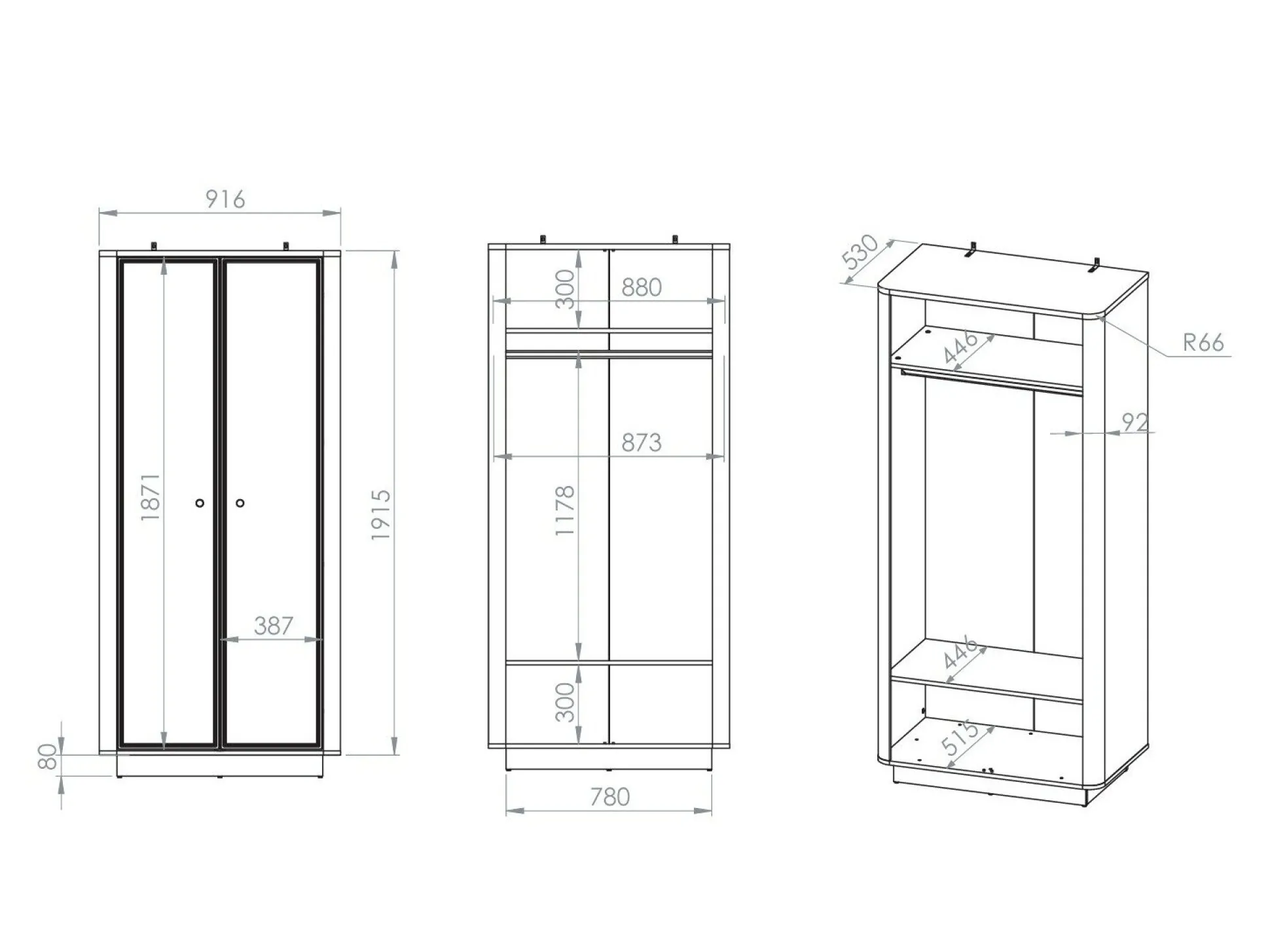 Garderobeskab Cavrome 101