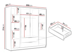 Garderobeskab Closico Cadron I (Kashmir)