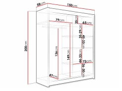Garderobeskab Closico Camera IV (Sort)