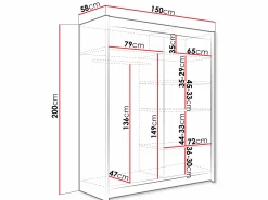 Garderobeskab Closico Camera XIV (Sonoma eg)