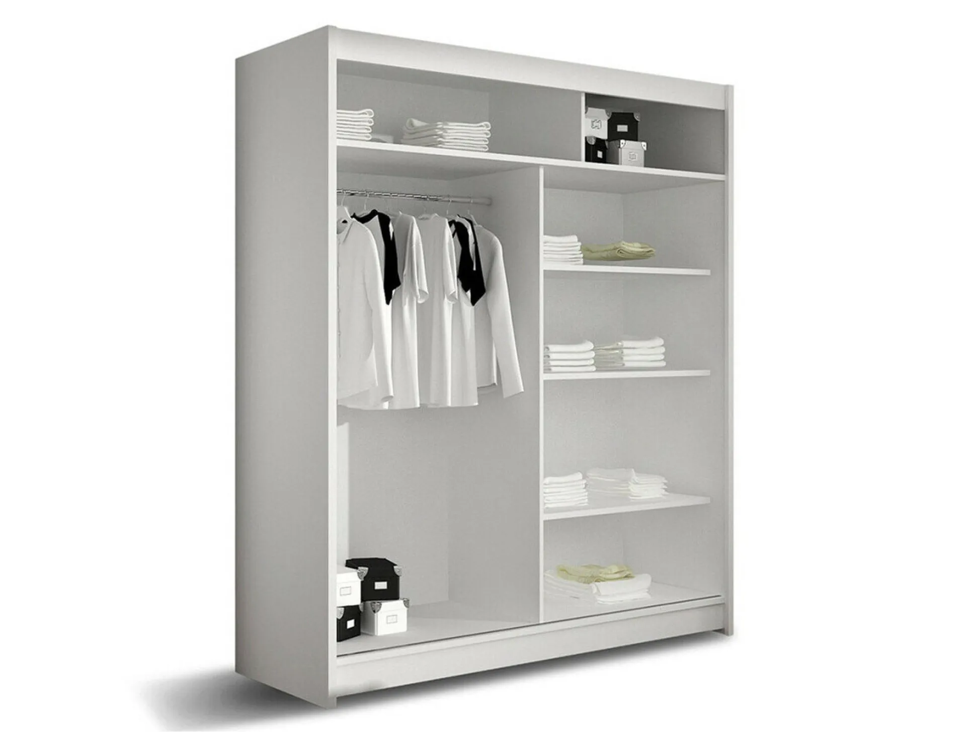 Garderobeskab Closico Camera XIII (Hvid + Sort)