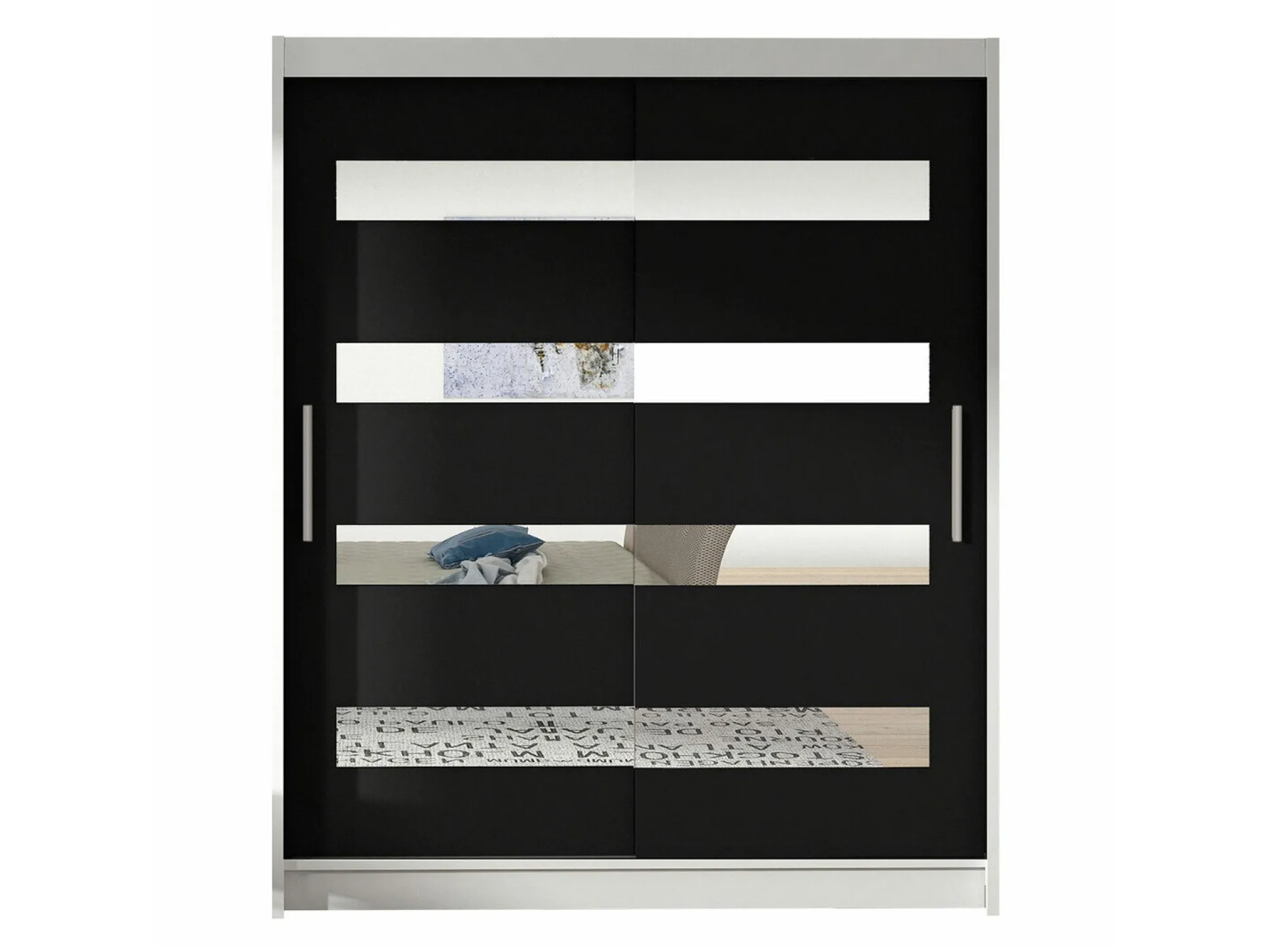 Garderobeskab Closico Camera XIII (Hvid + Sort)