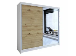 Garderobeskab Closico Cavaris I (Hvid + Artisan eg)