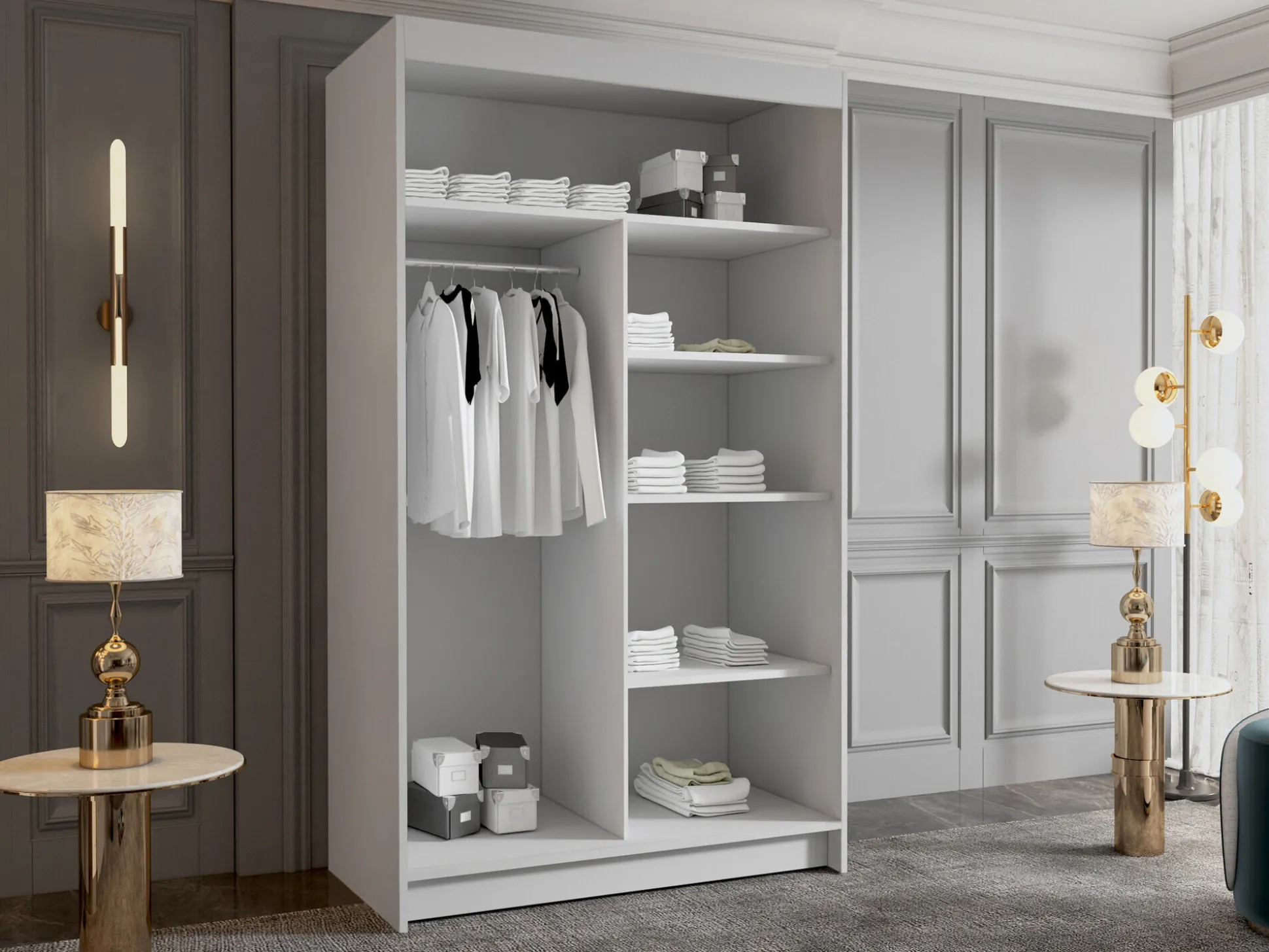 Garderobeskab Closico Corden III (Hvid)