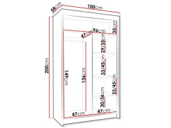 Garderobeskab Closico Corden III (Hvid)