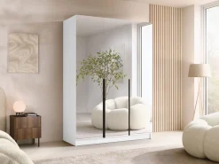 Garderobeskab Closico Decoron III (Hvid + Sort)