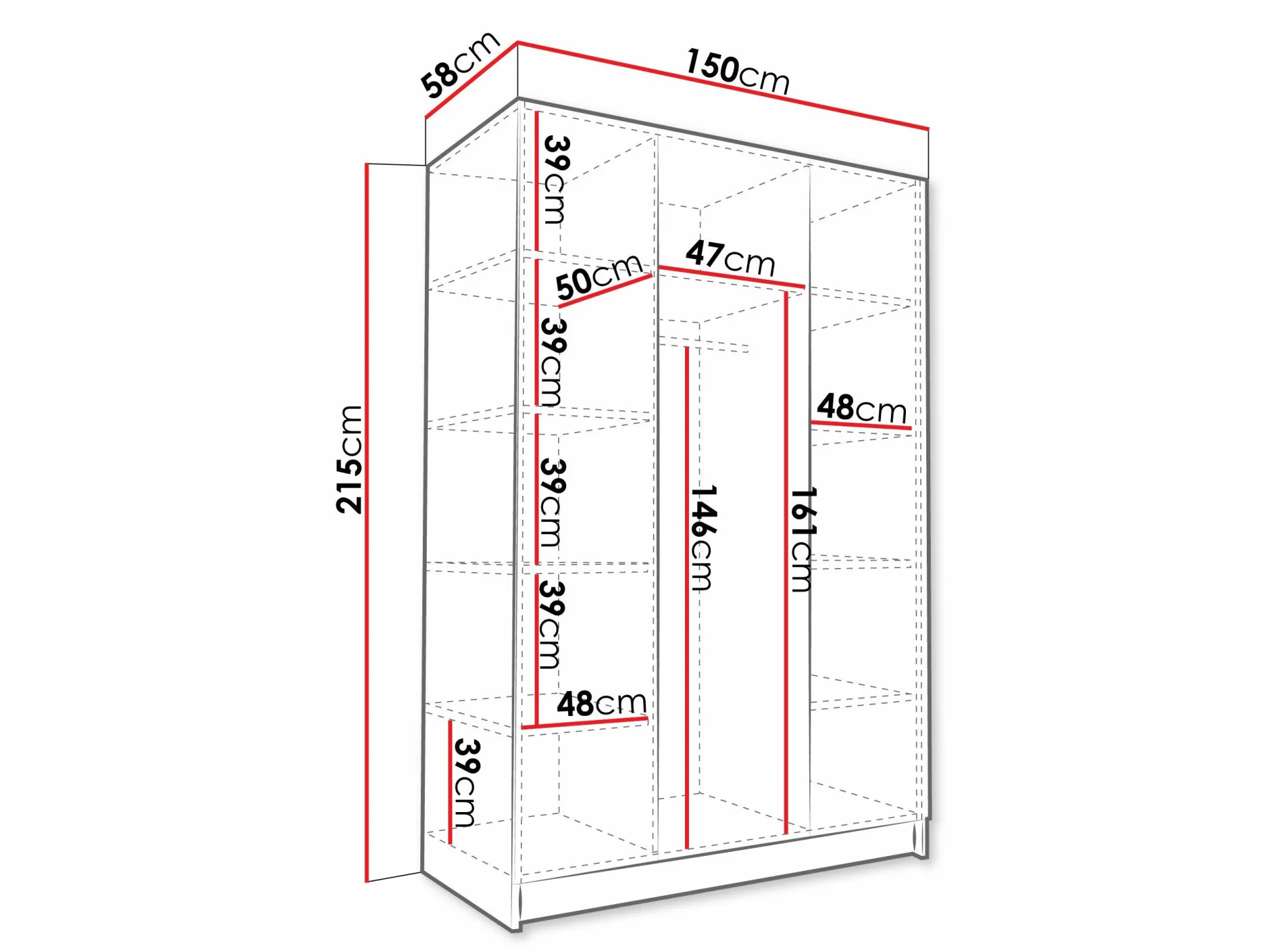 Garderobeskab Closico Decoron II (Kashmir + Gylden)