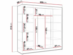 Garderobeskab Closico Durion II (Hvid)